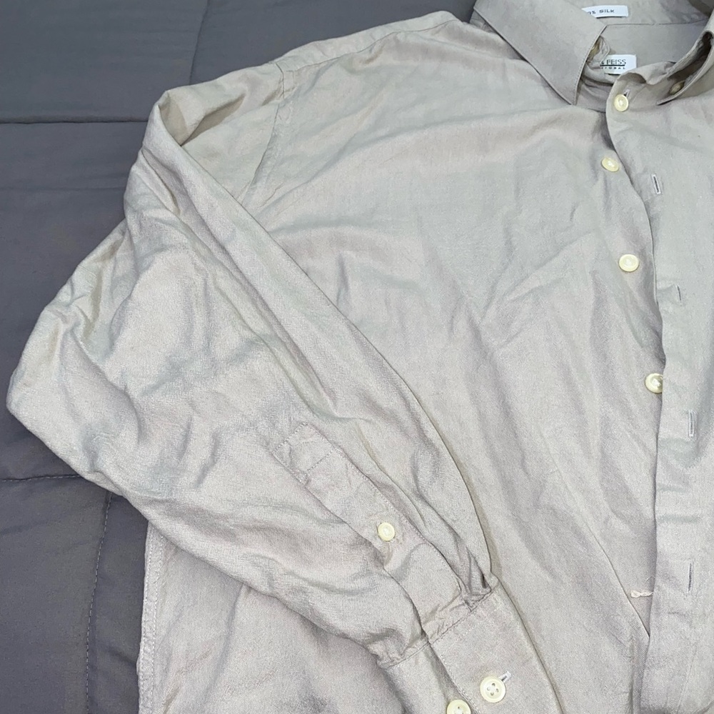 Cream button-up long sleeve